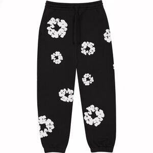 Kids Black Floral Joggers